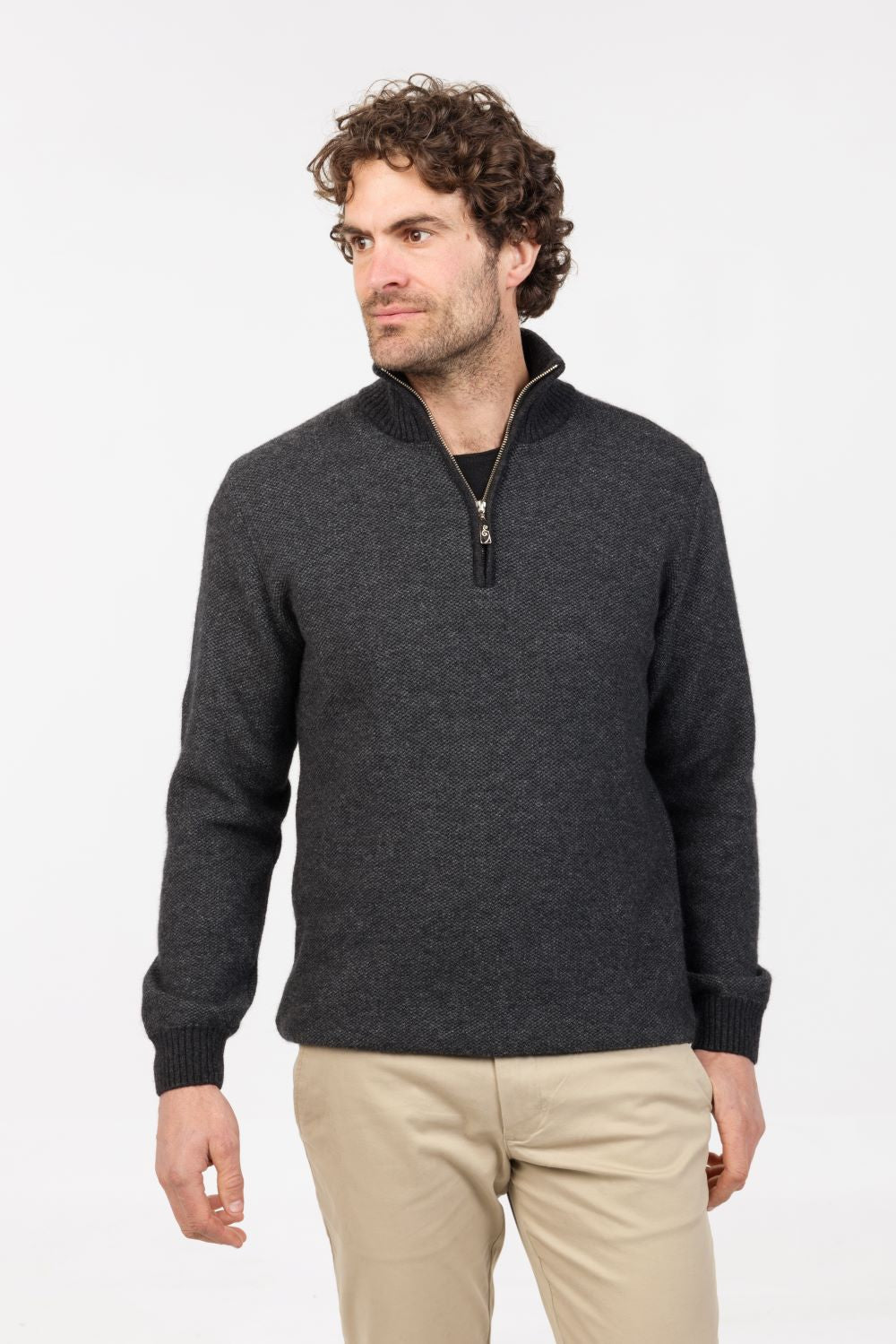 Honeycomb 1/4 Zip Sweater